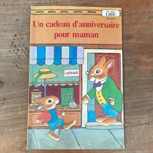 French Children's Book: un cadeau d’anniversaire pour maman - vintage 1986